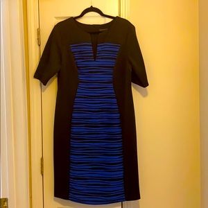 Black & Royal Blue Dress - Size 16